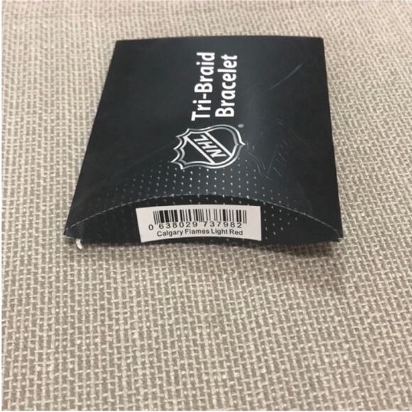 NHL Calgary Flames Red Braided Bracelet - Picture 5 of 7